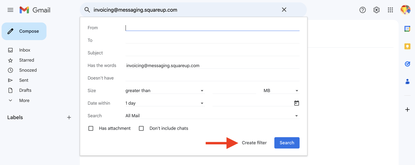 Square Email Forwarding with Gmail